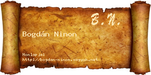 Bogdán Ninon névjegykártya
